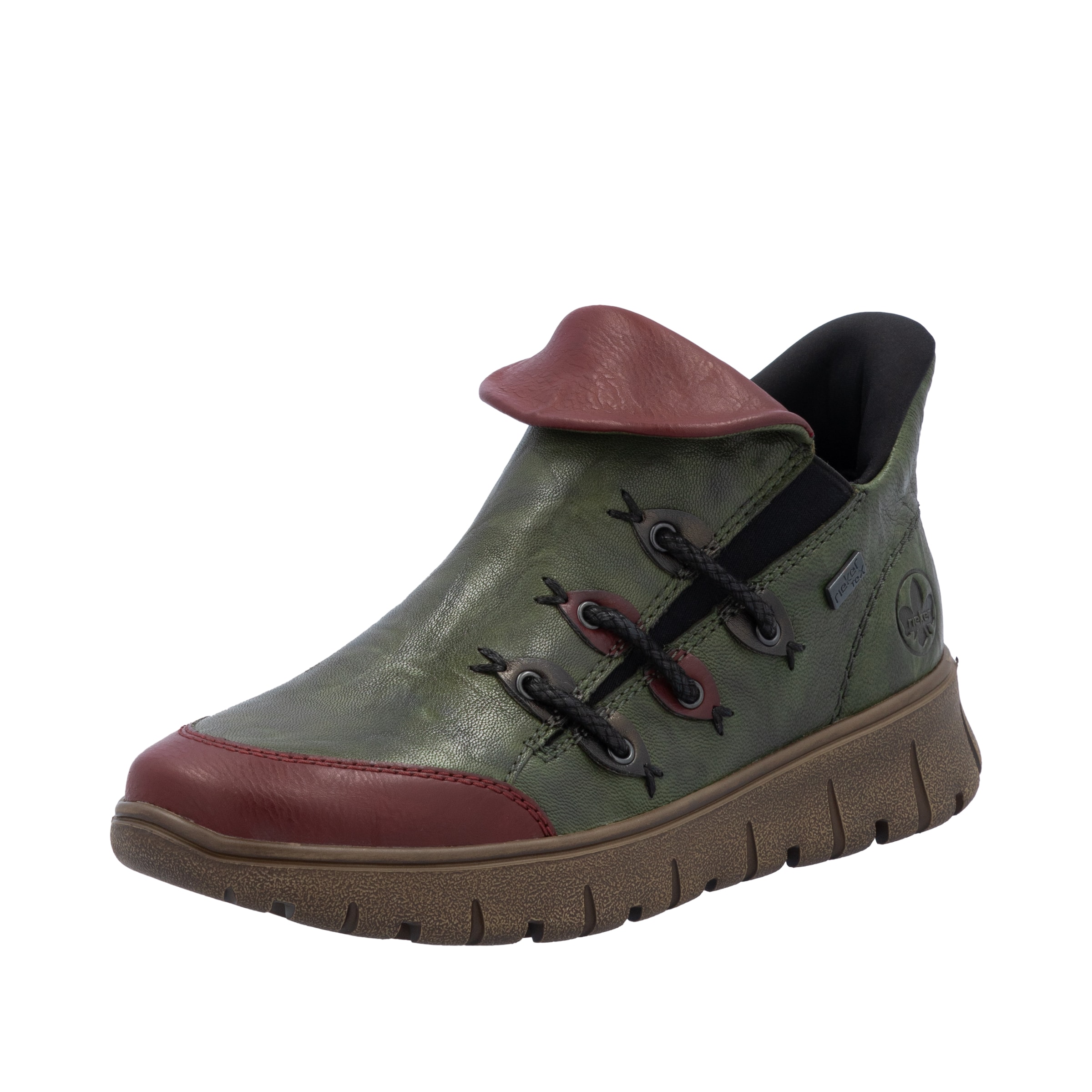 Bottines Rieker en vert : devant