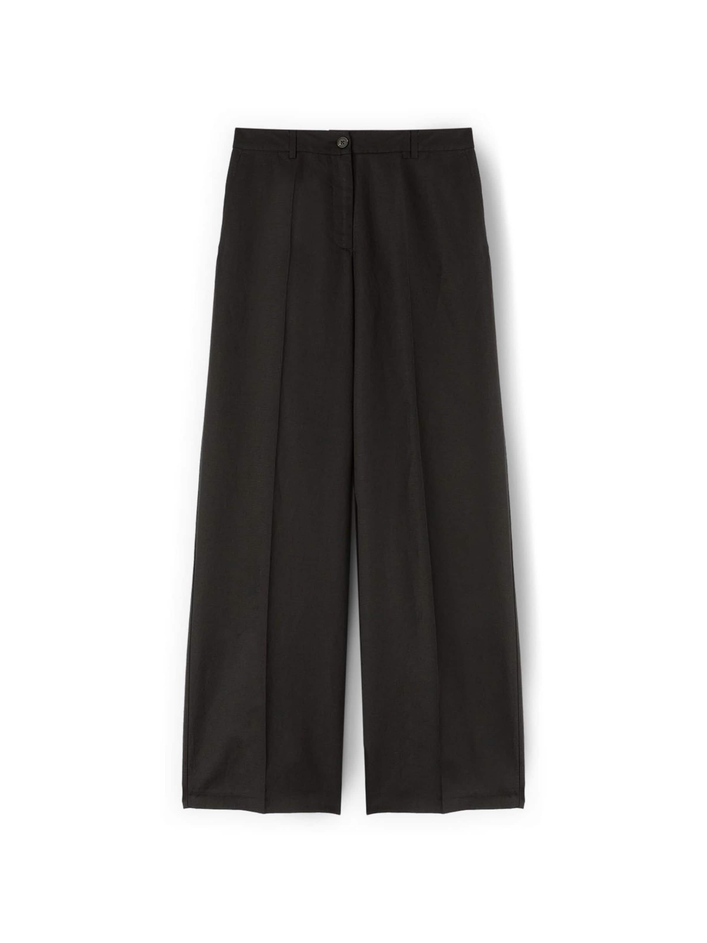 MOTIVI Wide leg Trousers in Black: front