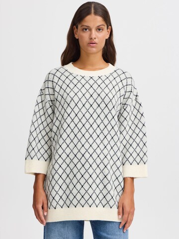 Pullover 'Alvino' di ICHI in bianco: frontale