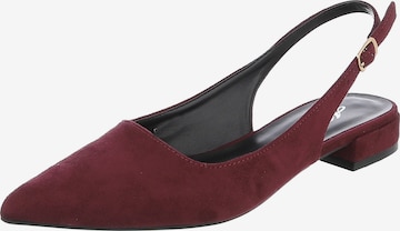 Ital-Design Slingpumps in Rot: Vorderseite