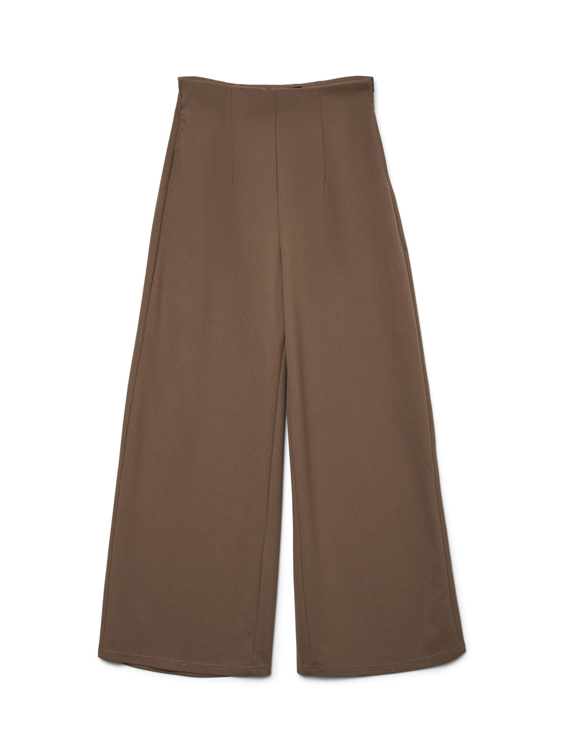 VERO MODA Bandplooibroek in Bruin: voorkant