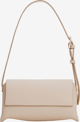 MANGO Skuldertaske 'Lucer' i beige: forside