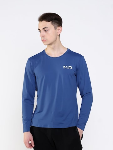 neverover - Camiseta funcional en azul: frente