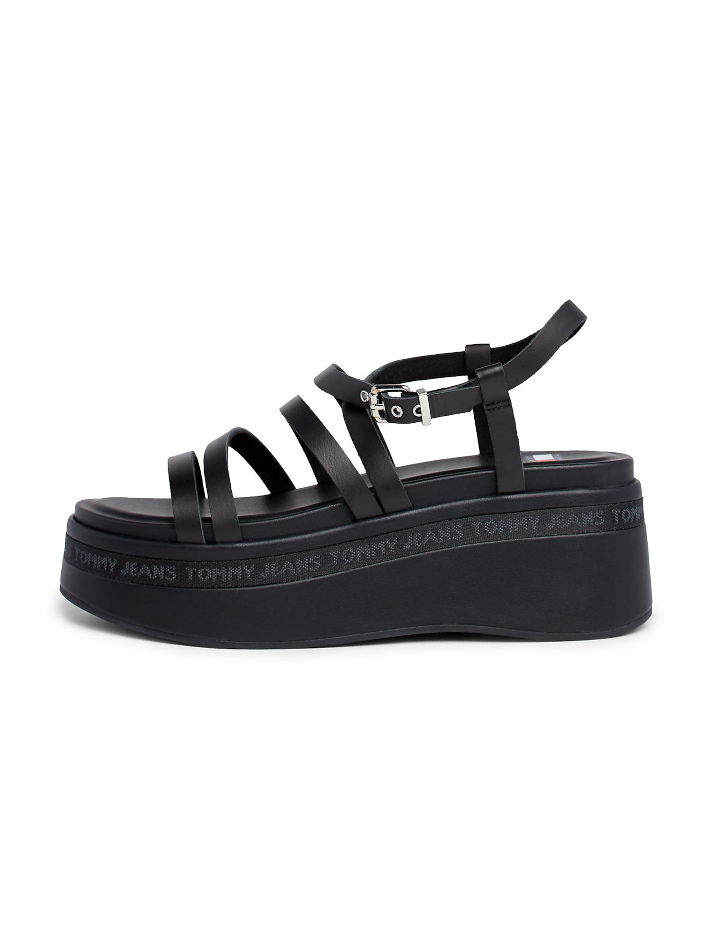 juoda Tommy Jeans Sandalai: priekis