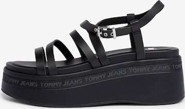 juoda Tommy Jeans Sandalai: priekis