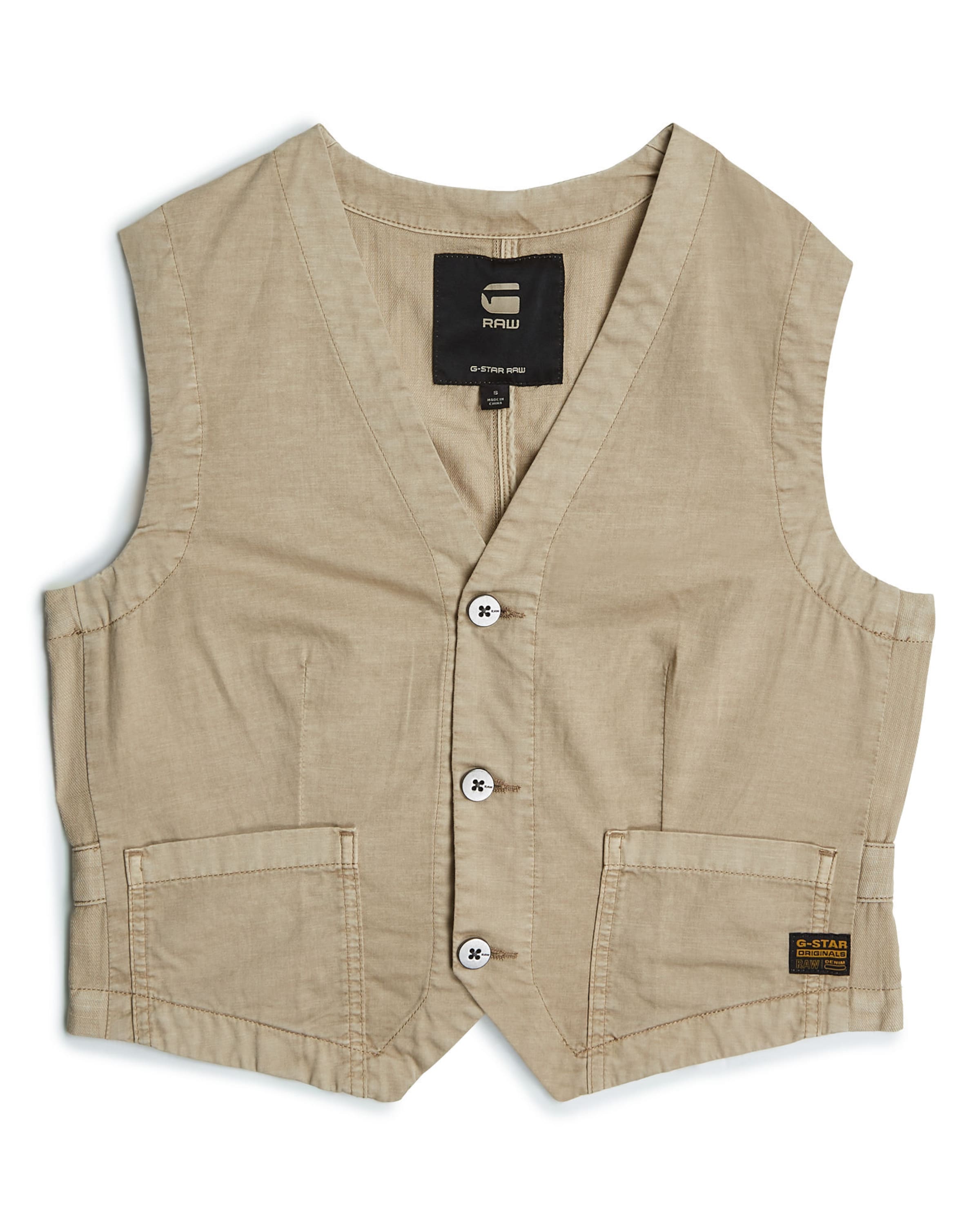 G-STAR Bodywarmer in Beige: voorkant