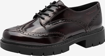 Chaussure à lacets Tamaris en rouge : devant