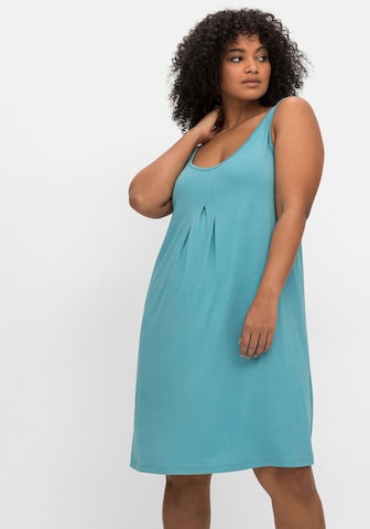 SHEEGO - Vestido de praia em azul: frente