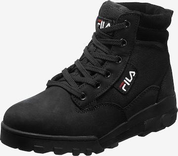 FILA Lace-Up Ankle Boots 'Grunge II' in Black: front