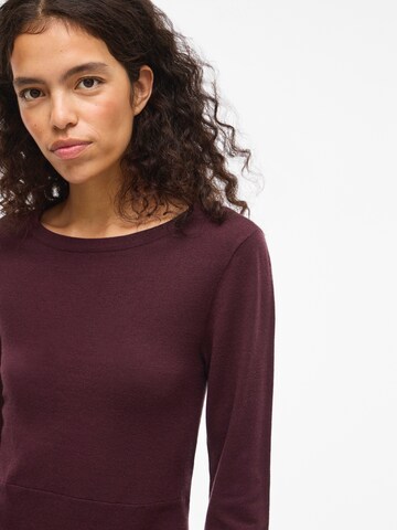 VILA Knit dress 'VIHELLIE' in Red