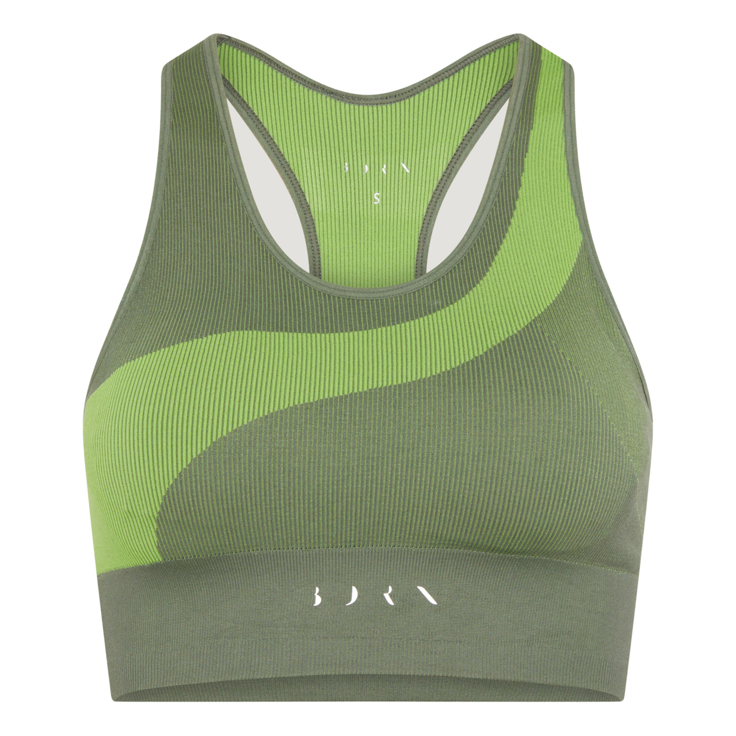 Born Living Yoga Top in Green: front