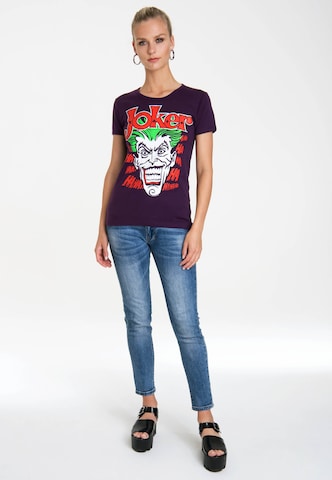 LOGOSHIRT Shirt 'Joker - Batman' in Lila