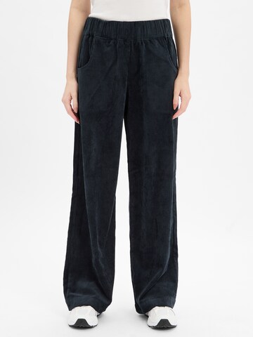 Marie Lund Wide Leg Hose in Blau: Vorderseite