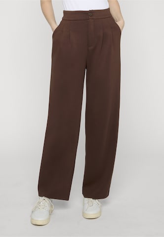 Urban Classics Regular Bundfaltenhose in Braun