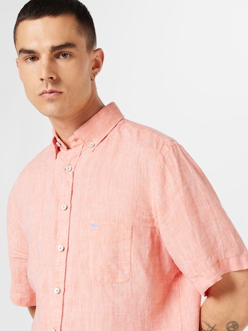 FYNCH-HATTON Regular fit Button Up Shirt in Orange