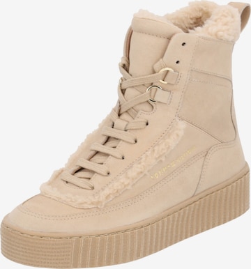 TOMMY HILFIGER Lace-Up Ankle Boots 'Essential' in Beige: front