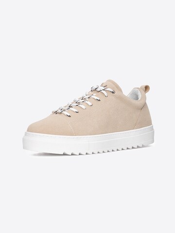 MARTIN VALEN Platform trainers in Beige: front