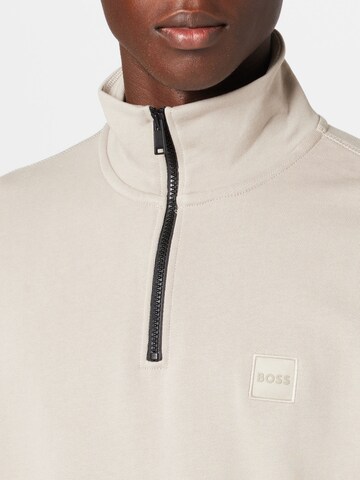 BOSS Sweatshirt 'Zetrust' in Beige