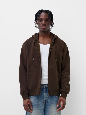 Bershka Sweatjacka i brun: framsida