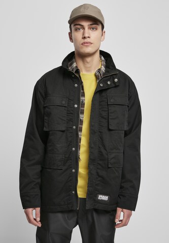 Urban Classics Between-season jacket in Black: front