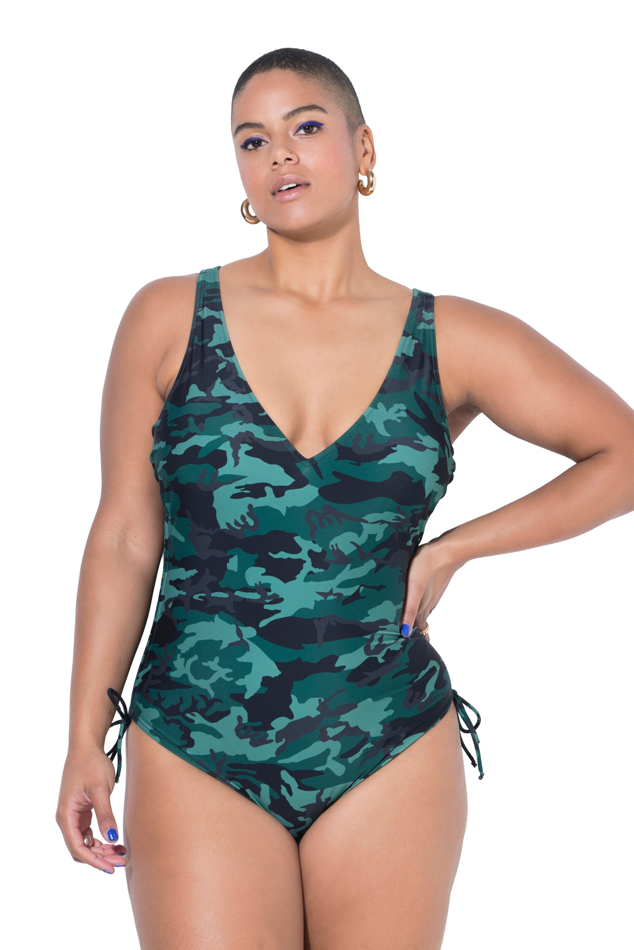 Studio Untold Triangel Badeanzug in Grün: Vorderseite