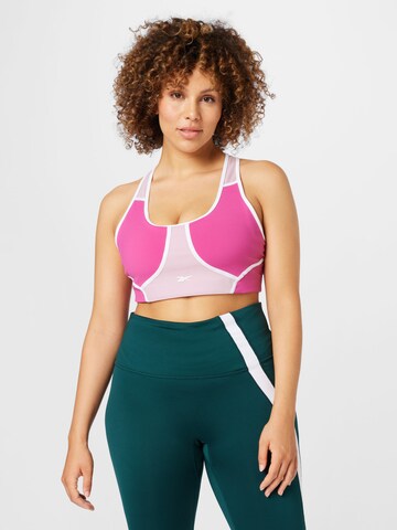 Bustier Soutien-gorge de sport Reebok en rose : devant