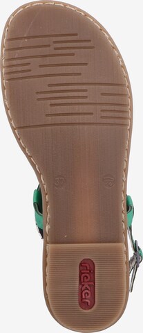 Rieker T-Bar Sandals in Green