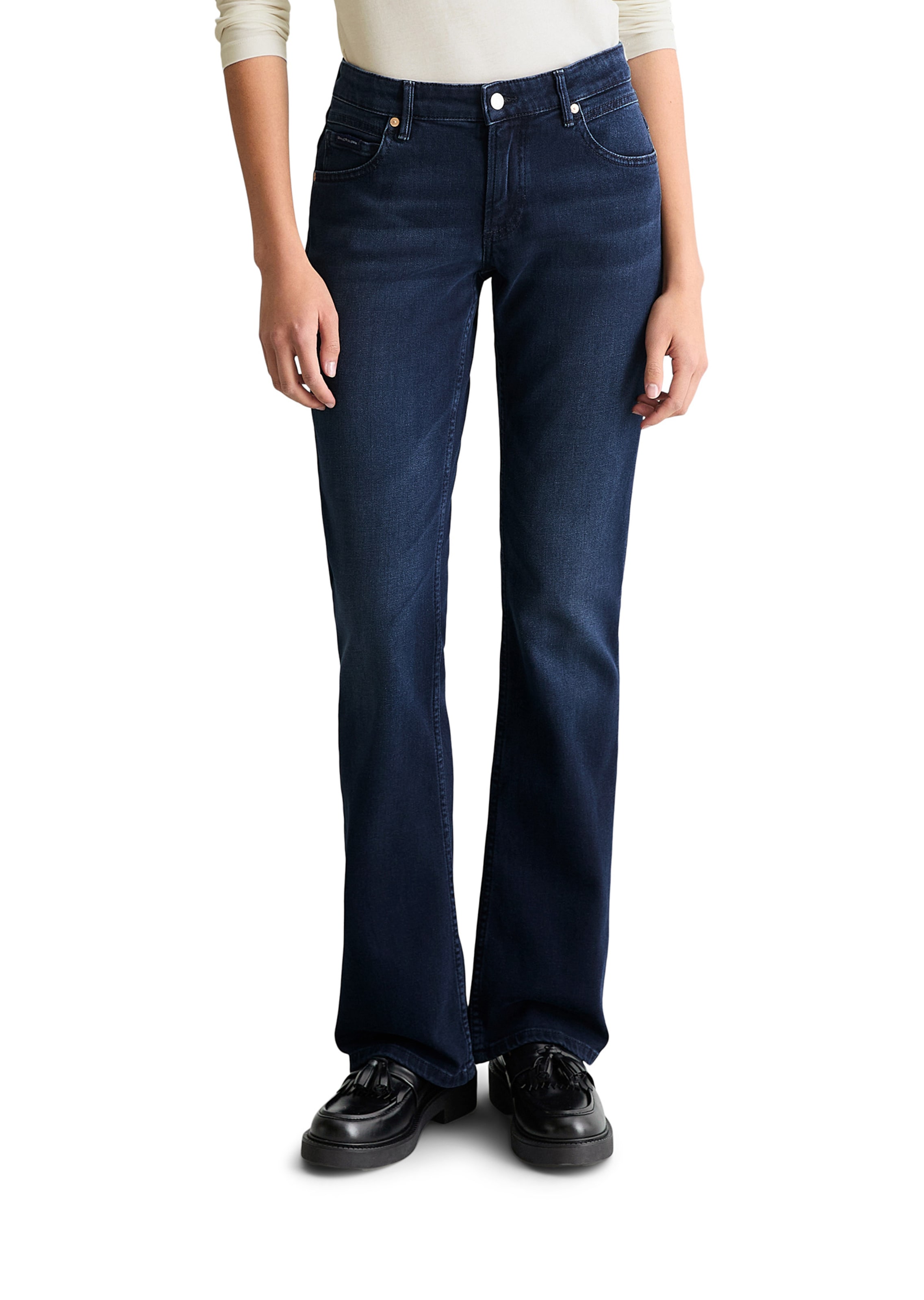 Marc O'Polo DENIM Bootcut Jeans 'Nella' in Blauw: voorkant