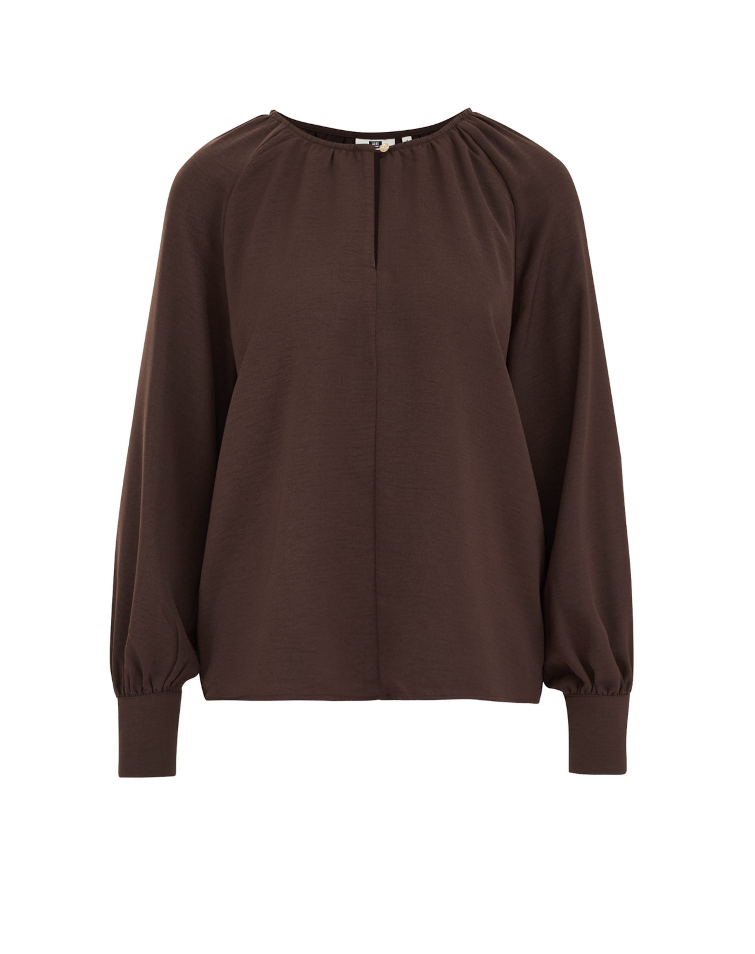 WE Fashion - Blusa en marrón: frente