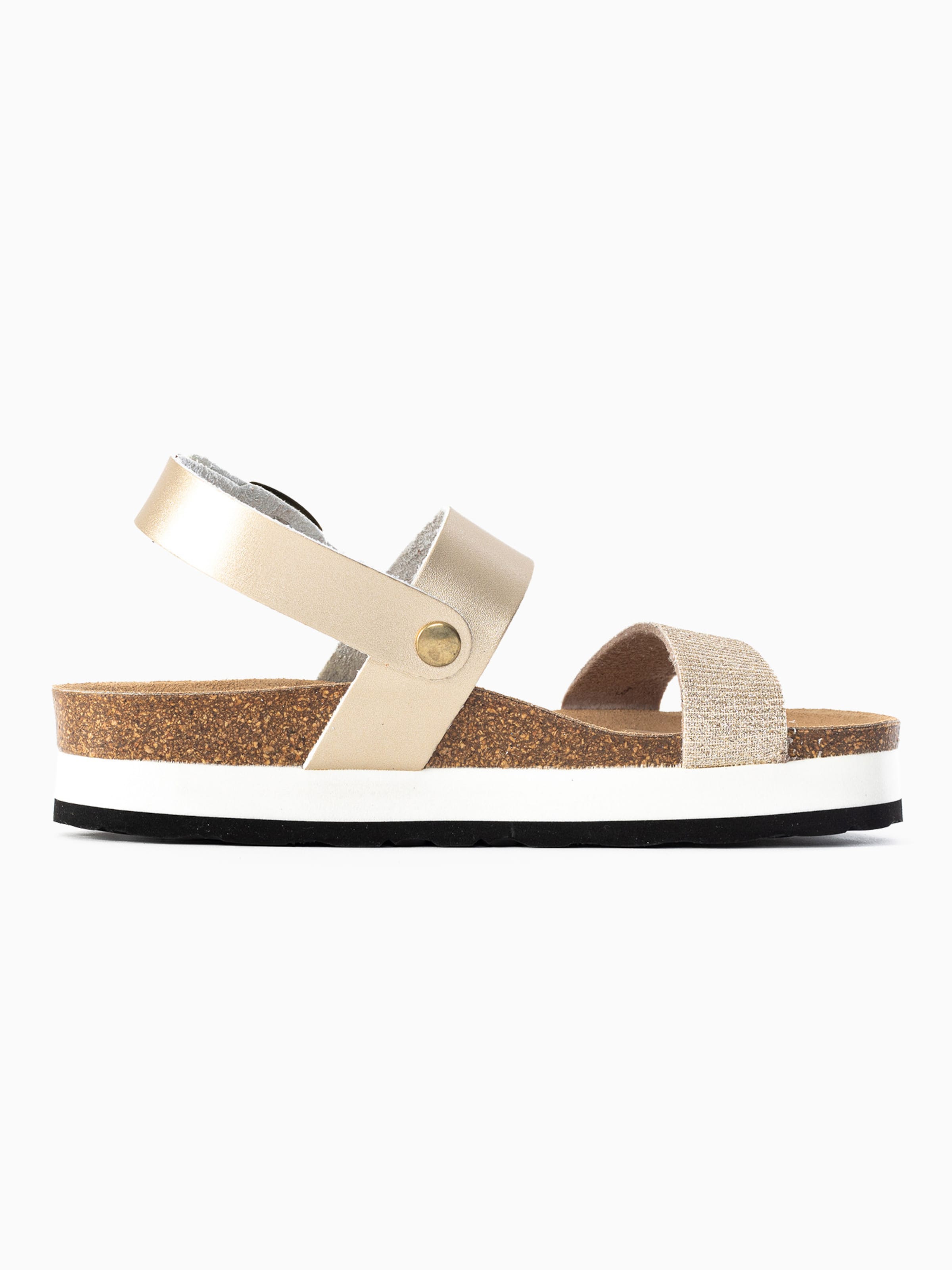 Bayton Sandali s paščki 'Almeria' | zlata barva