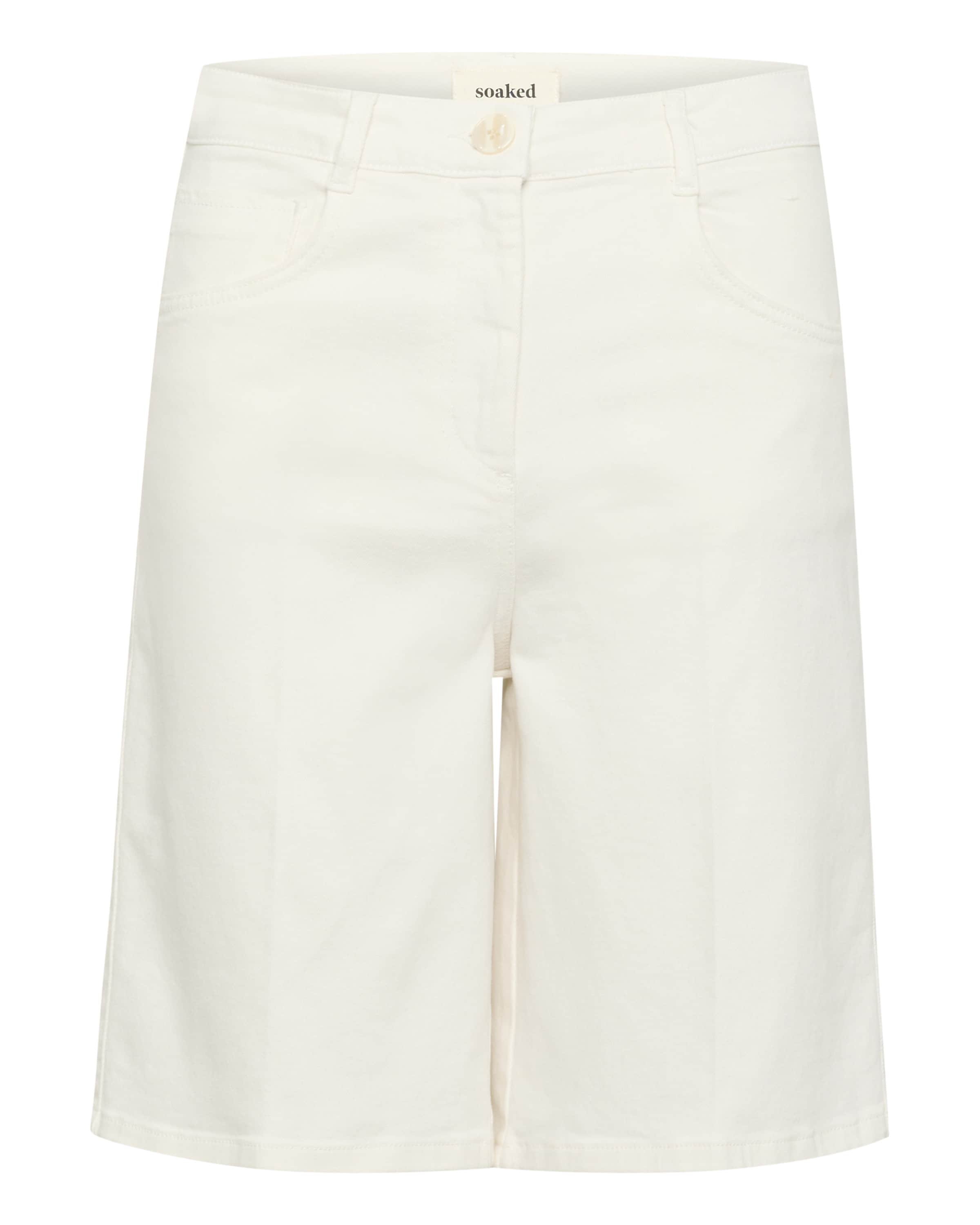 SOAKED IN LUXURY Flared Bukser 'Selino ' i hvid: forside