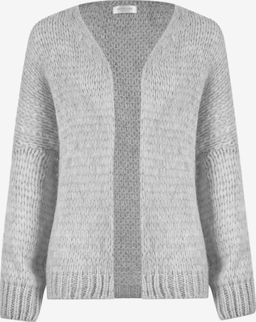 SASSYCLASSY Oversizestrickjacke in Grau: Vorderseite