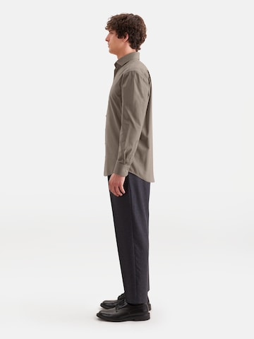 SEIDENSTICKER Regular fit Button Up Shirt in Brown