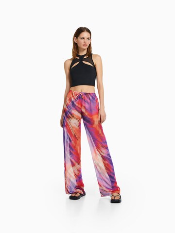 Wide Leg Pantalon Bershka en violet