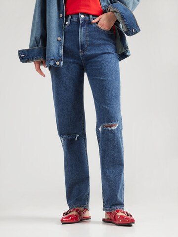 Calvin Klein Jeans Tapered Jeans in Blau: Vorderseite