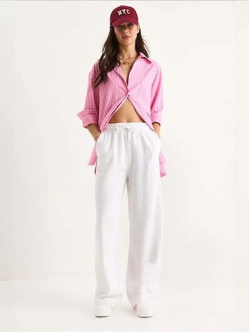 Bianco Lucci Wide Leg Hose in Weiß: Vorderseite