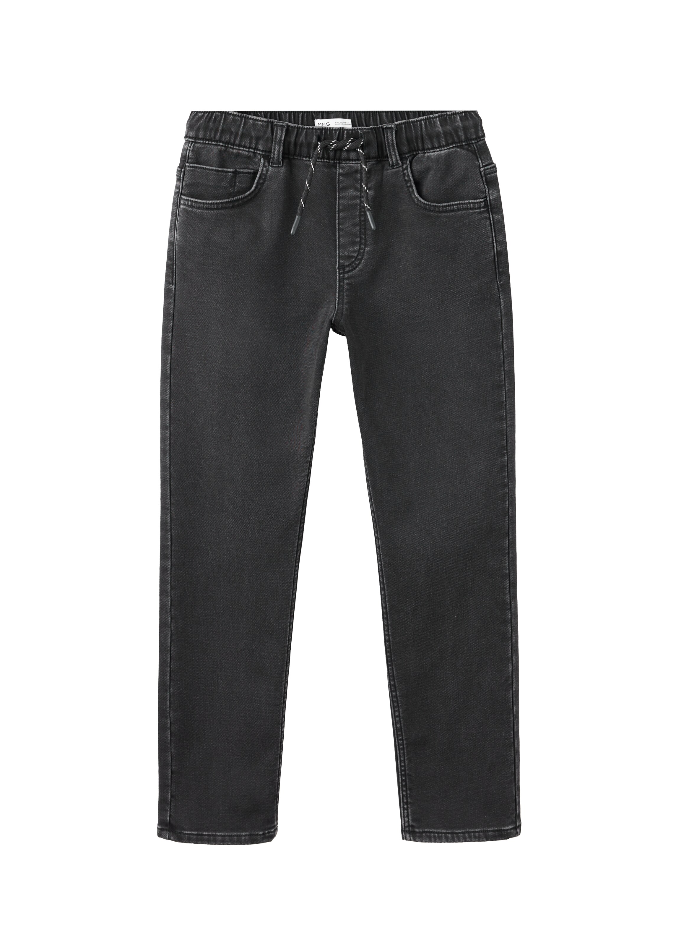 MANGO KIDS Regular Jeans 'COMFY' in Zwart: voorkant