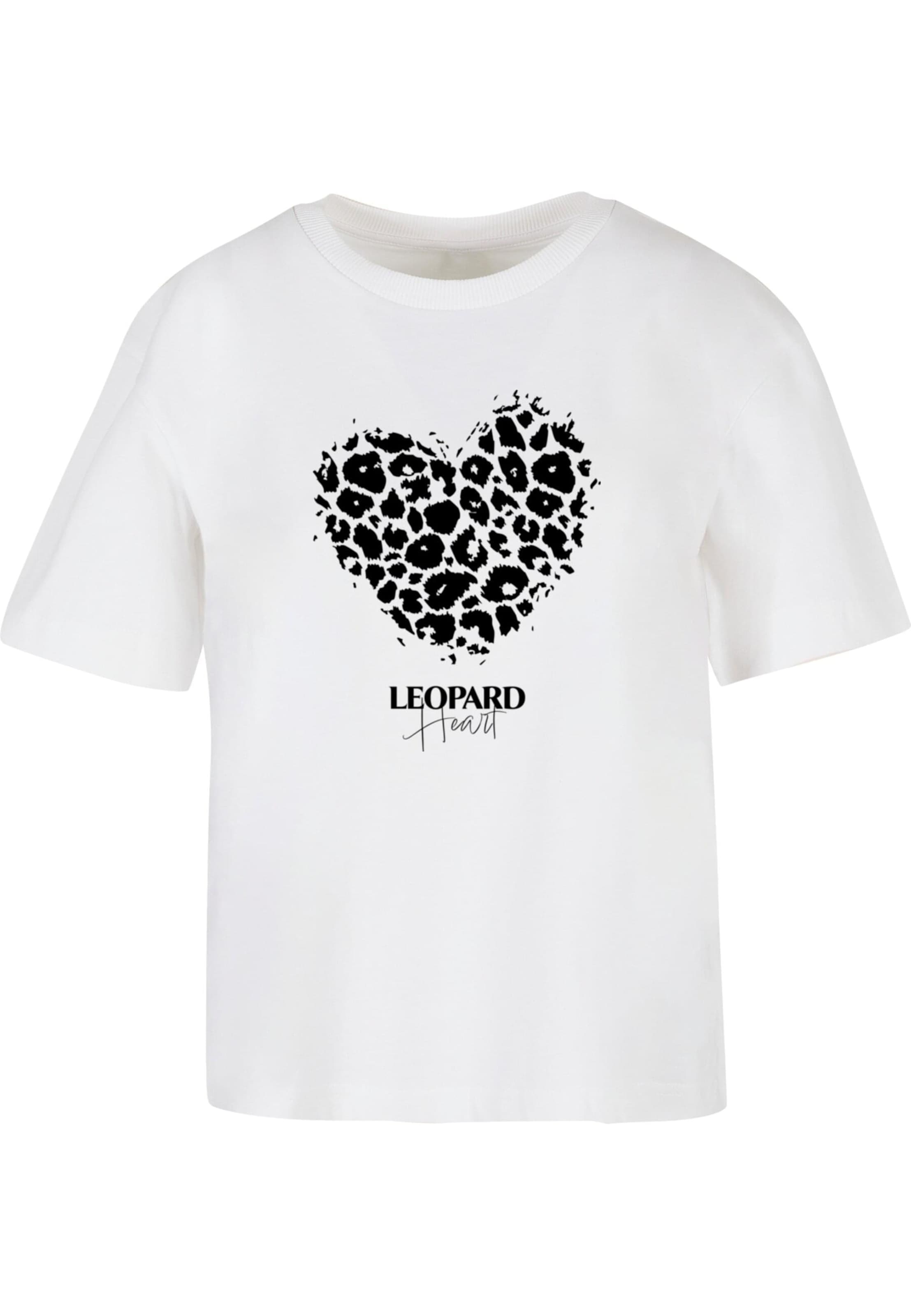 T-shirt 'Leopard Heart' Merchcode en blanc : devant