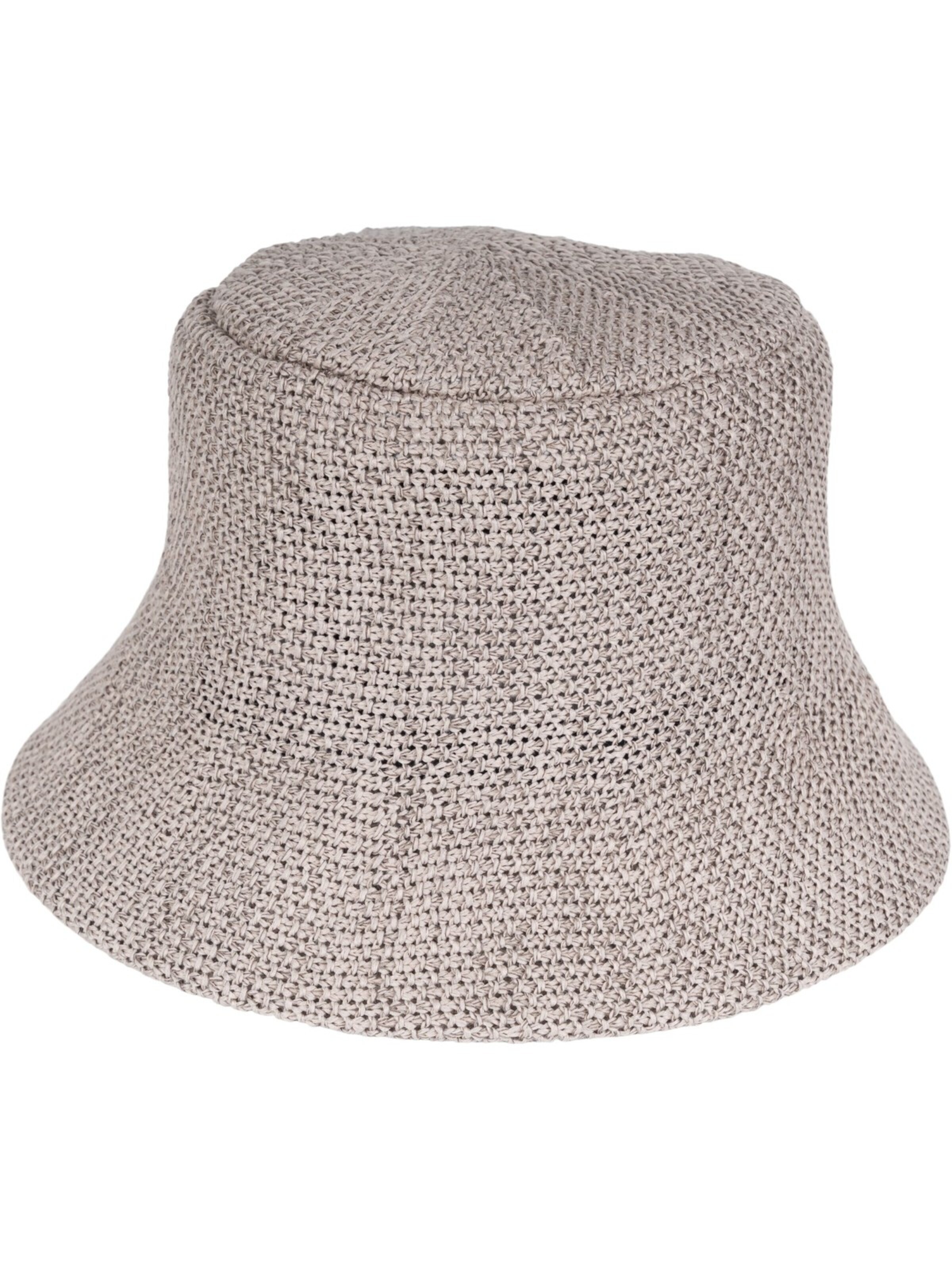 styleBREAKER Hut 'Fischerhut aus Papierstroh - Knautschhut'‌‌‌‌‌‌‌‌‌‌ in Grau