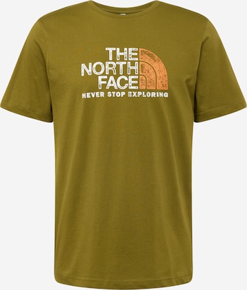 Tricou 'RUST 2' de la THE NORTH FACE pe verde: față