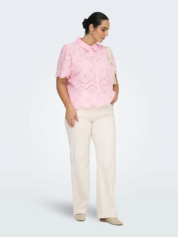 ONLY Carmakoma - Blusa 'CARValais' en rosa