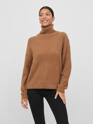VILA Sweater 'LAJULI' in Brown: front