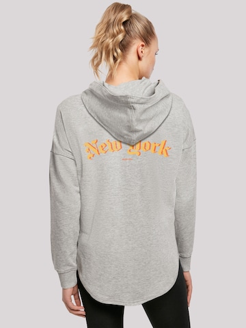 F4NT4STIC Sweatshirt 'New York Orange' in Grijs: voorkant