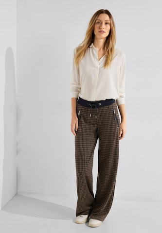 CECIL Loose fit Pants 'Hahnentritt' in Brown