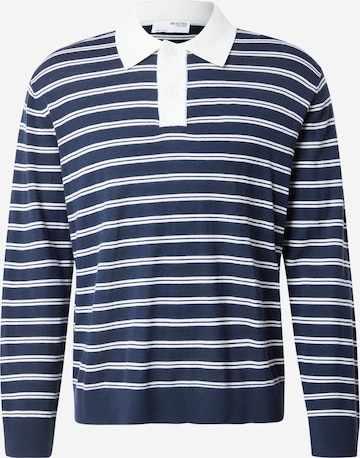 SELECTED Poloshirt 'SLHTRAY' in Blau: Vorderseite
