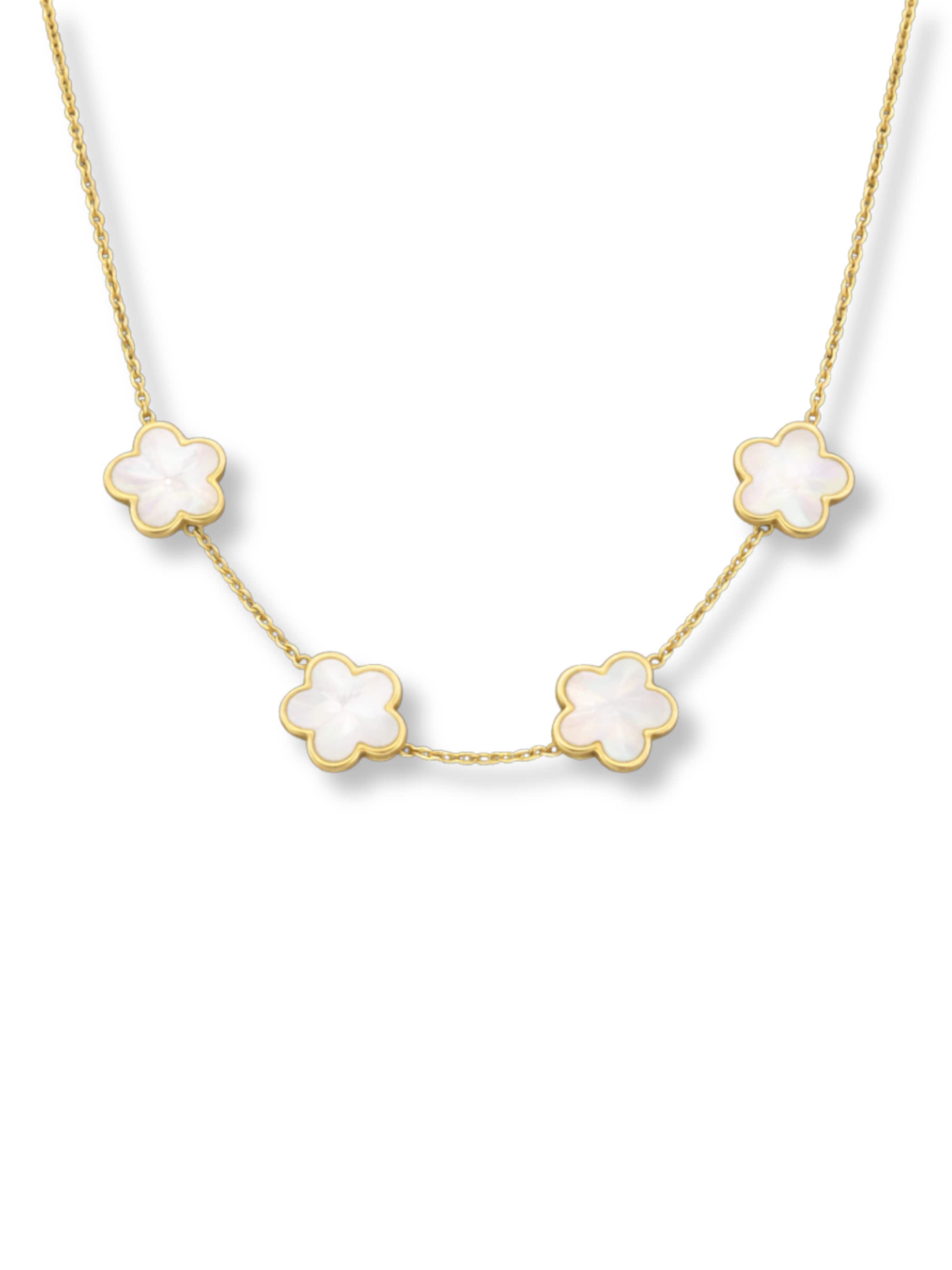 Pure Schmuck - Cadena 'Clover Four' en oro: frente
