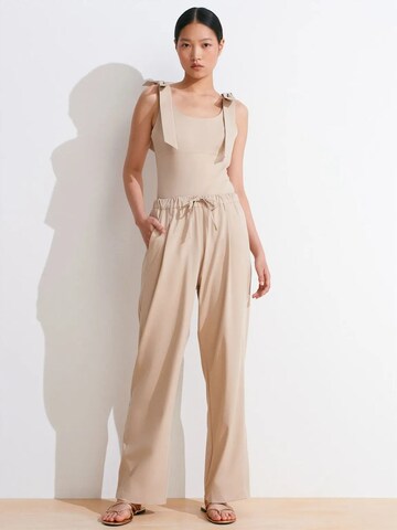 DilvinWide Leg/ Široke nogavice Hlače - bež boja
