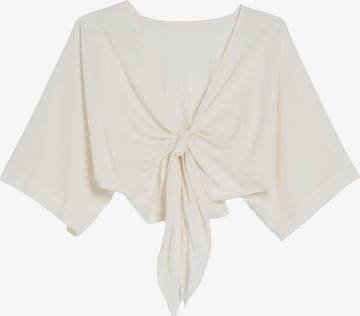 Bershka Blouse in Beige: voorkant