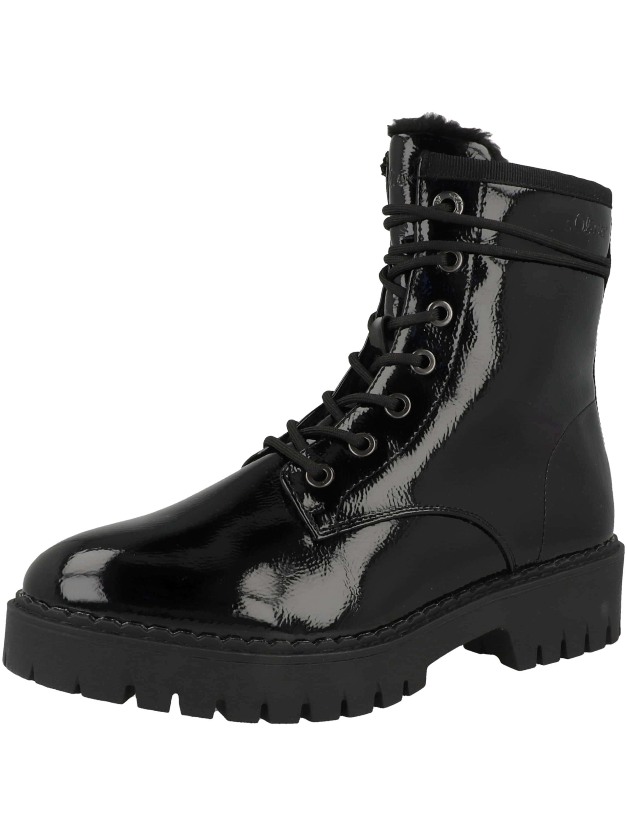 Stivaletto stringato ' 5-26213-41 ' di s.Oliver in nero: frontale