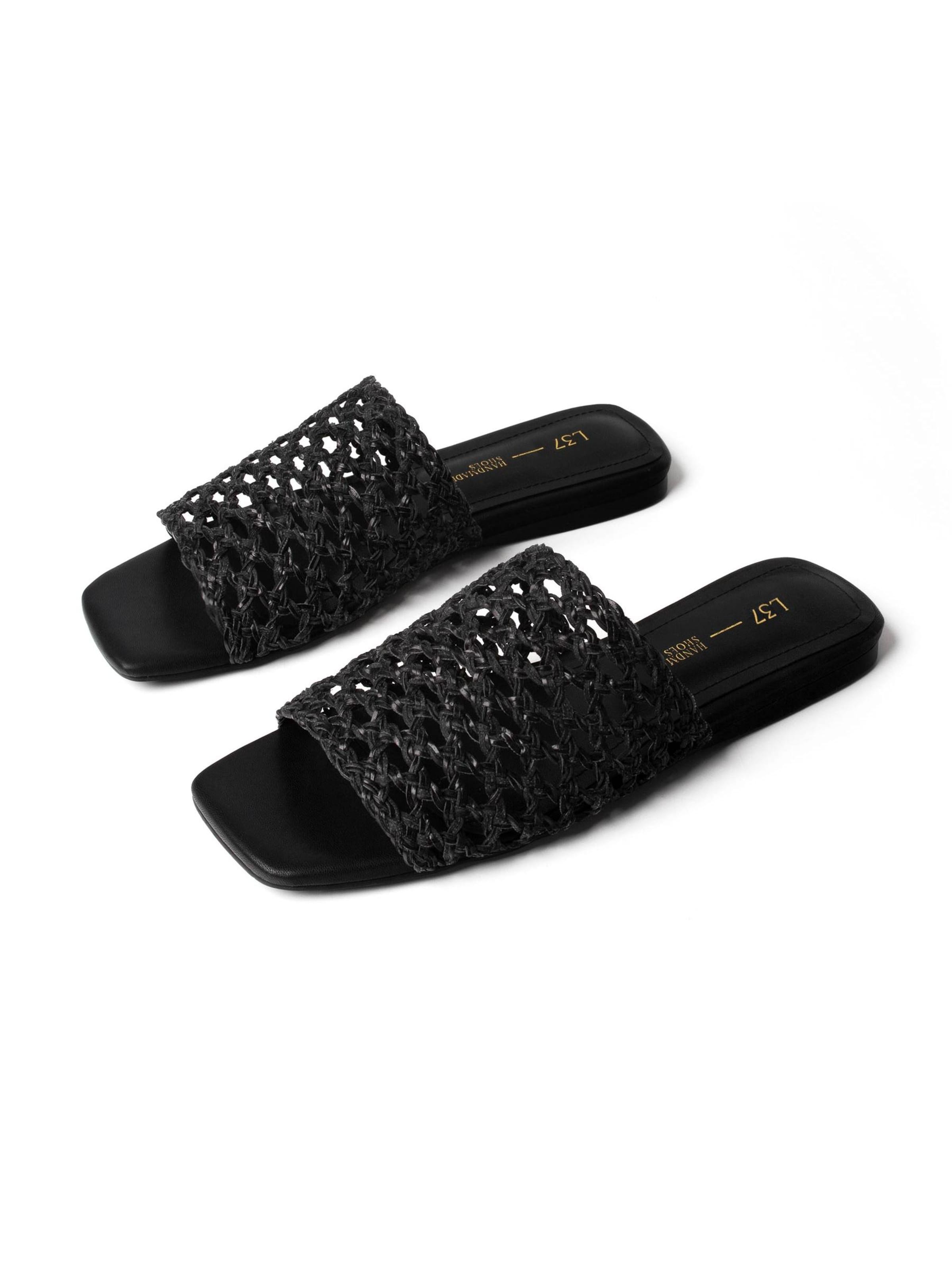 L37 HANDMADE SHOES - Zapatos abiertos 'LOST WITHOUT WORDS' en negro
